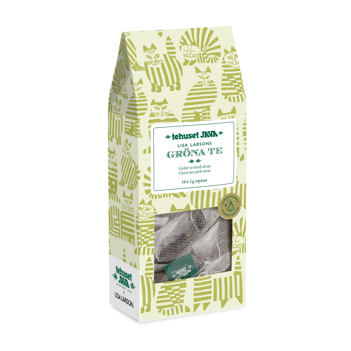 Lisa Larson's Green Tea Bags, 16-pack