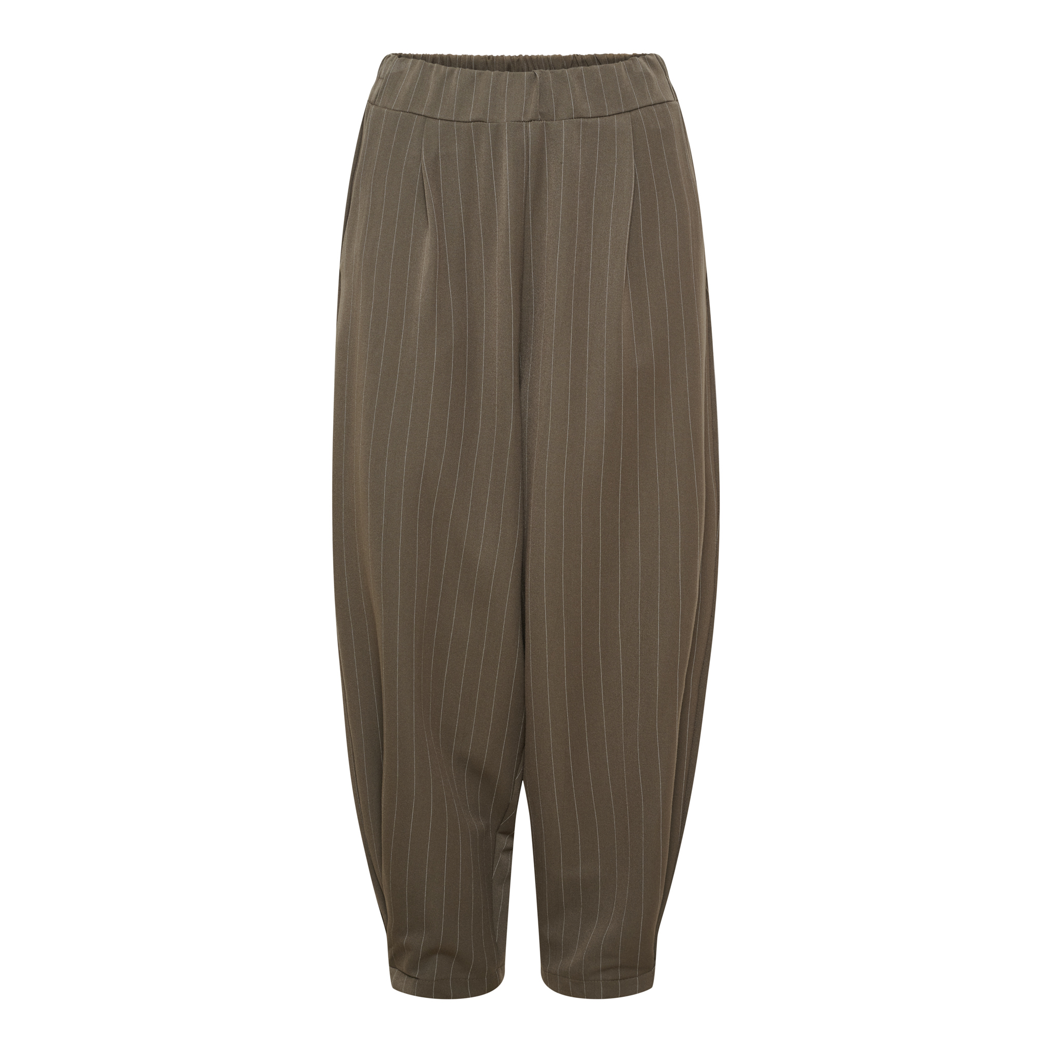 MdcNebula Pants Fango  Kritstrecksrandig Barrelbyxa