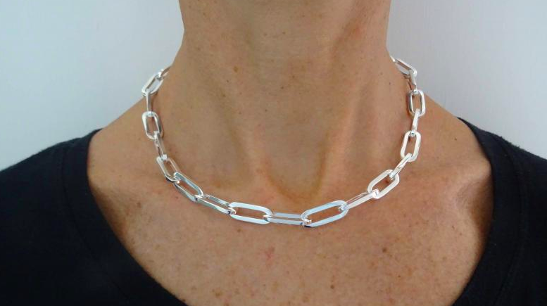 T-bar Sterling Silver Kedja