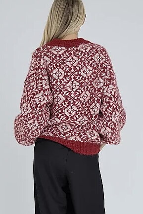 A-View - Bergen Knit Pullover Red/White