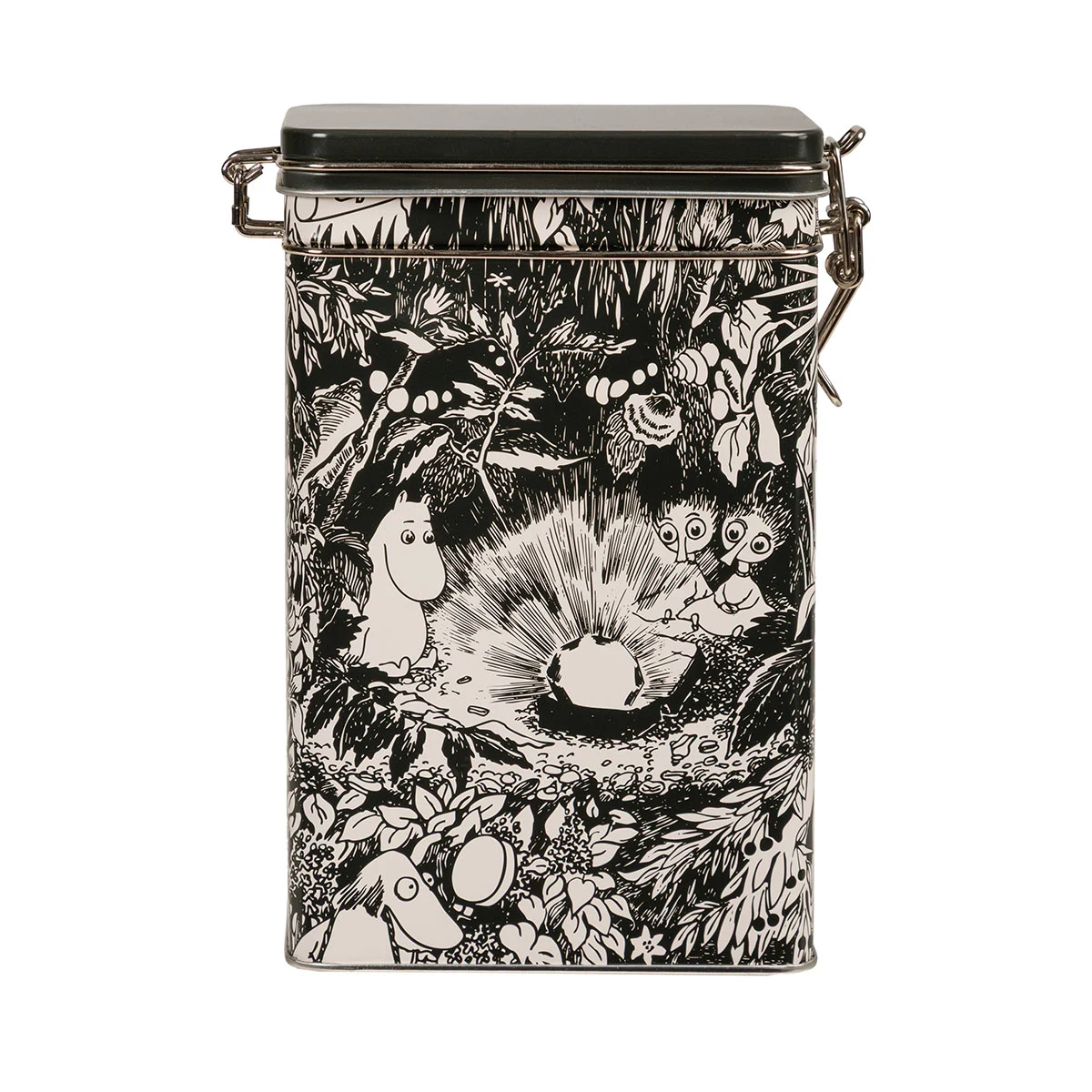 Moomin Ruby Coffee Tin Premium 20 cm Black and White - 2