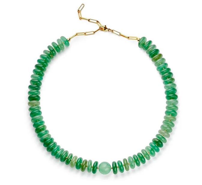 Halsband Ljusgrön Sten