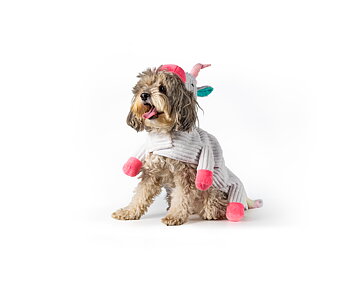 Hund med maskeradkostym Enhörning