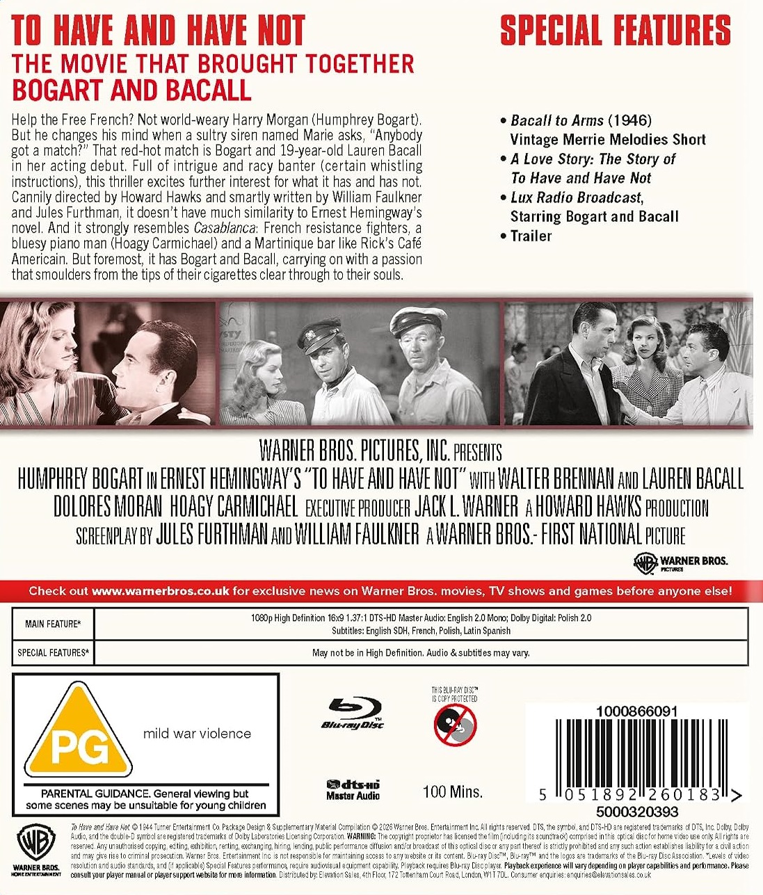 To Have And Have Not (ej svensk text) (Blu-ray) - 2