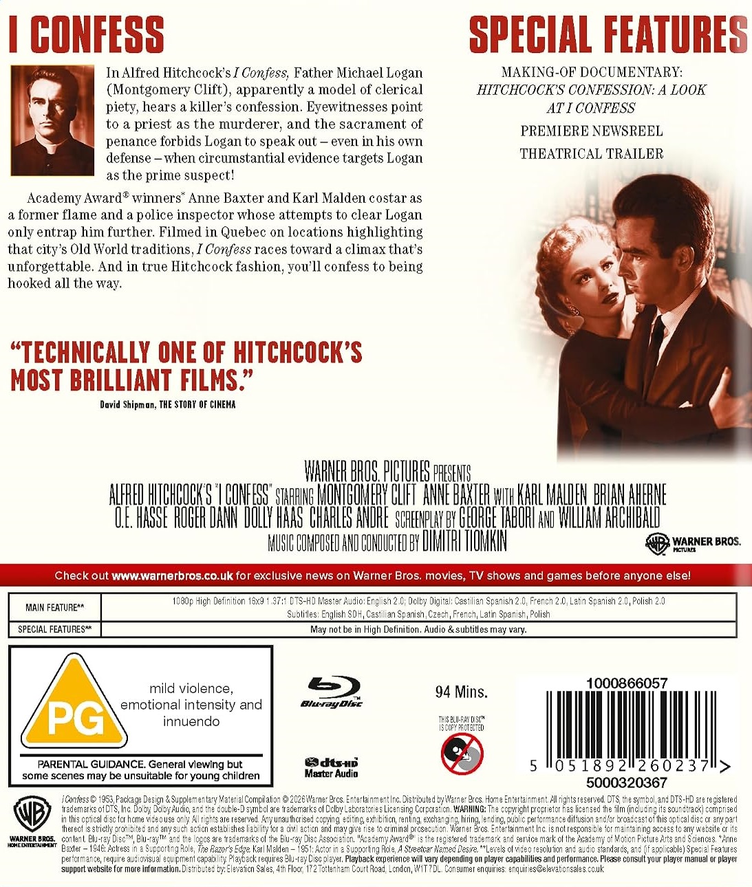 I Confess (ej svensk text) (Blu-ray) - 2