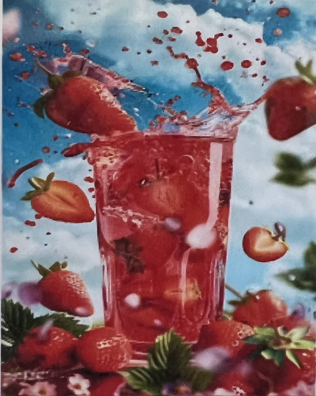 Jordgubbssaft Diamond Picture, Diamond Painting