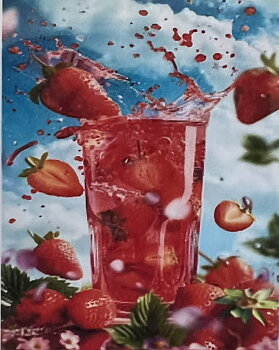 Jordgubbssaft Diamond Picture, Diamond Painting