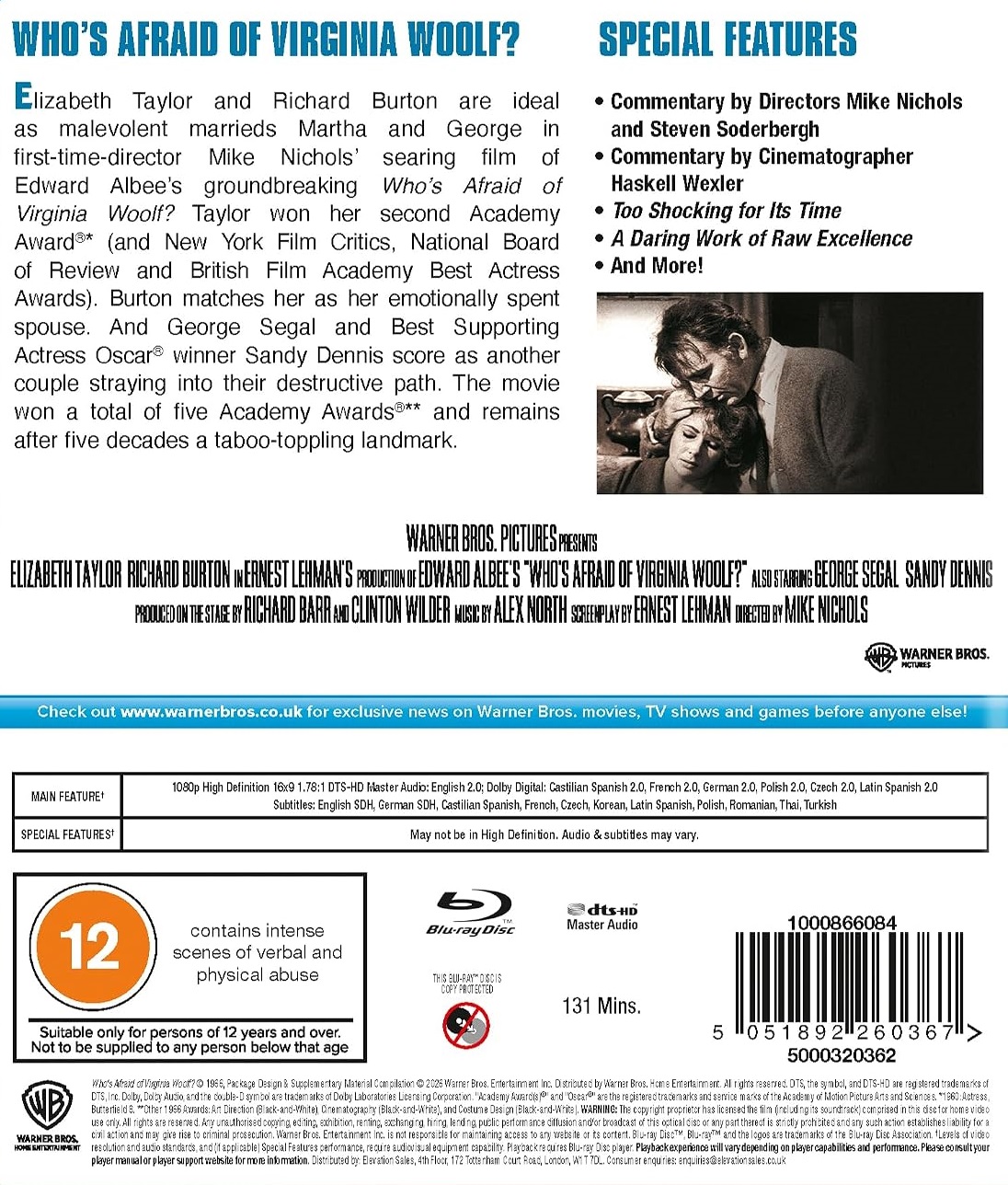 Who's Afraid of Virginia Woolf? (ej svensk text) (Blu-ray) - 2