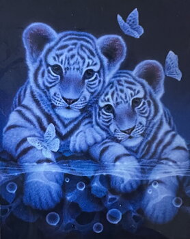Tiger Cubs Diamond Picture, Diamond Painting