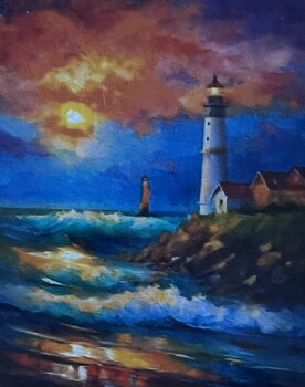 Havsfyr Diamond Picture, Diamond Painting