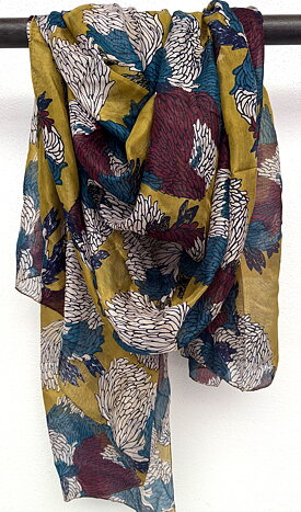 Sand silkescarf XL
