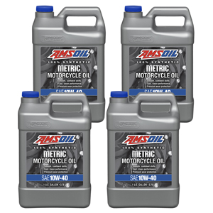 AMSOIL 10W-40 100% Synthetic Metric Motorcycle Oil High-Performance 1-Gallon c:a 4 Liter  MCF1G - 2