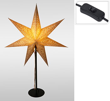 Bordsstjärna i papper 65cm champagne