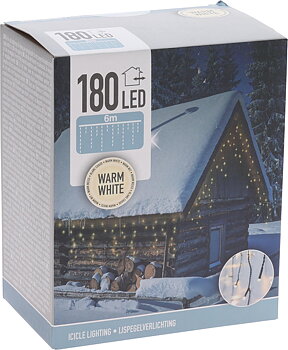 Istappsslinga 180 LED inom- utomhus - varmvit