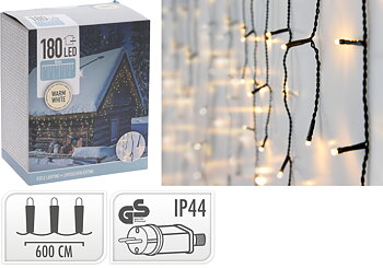 Istappsslinga 180 LED inom- utomhus - varmvit