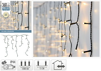 Istappsslinga 360 LED inom- utomhus - varmvit