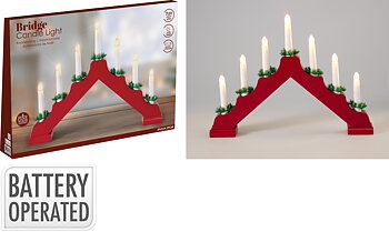 Adventsljusstake röd 7 LED