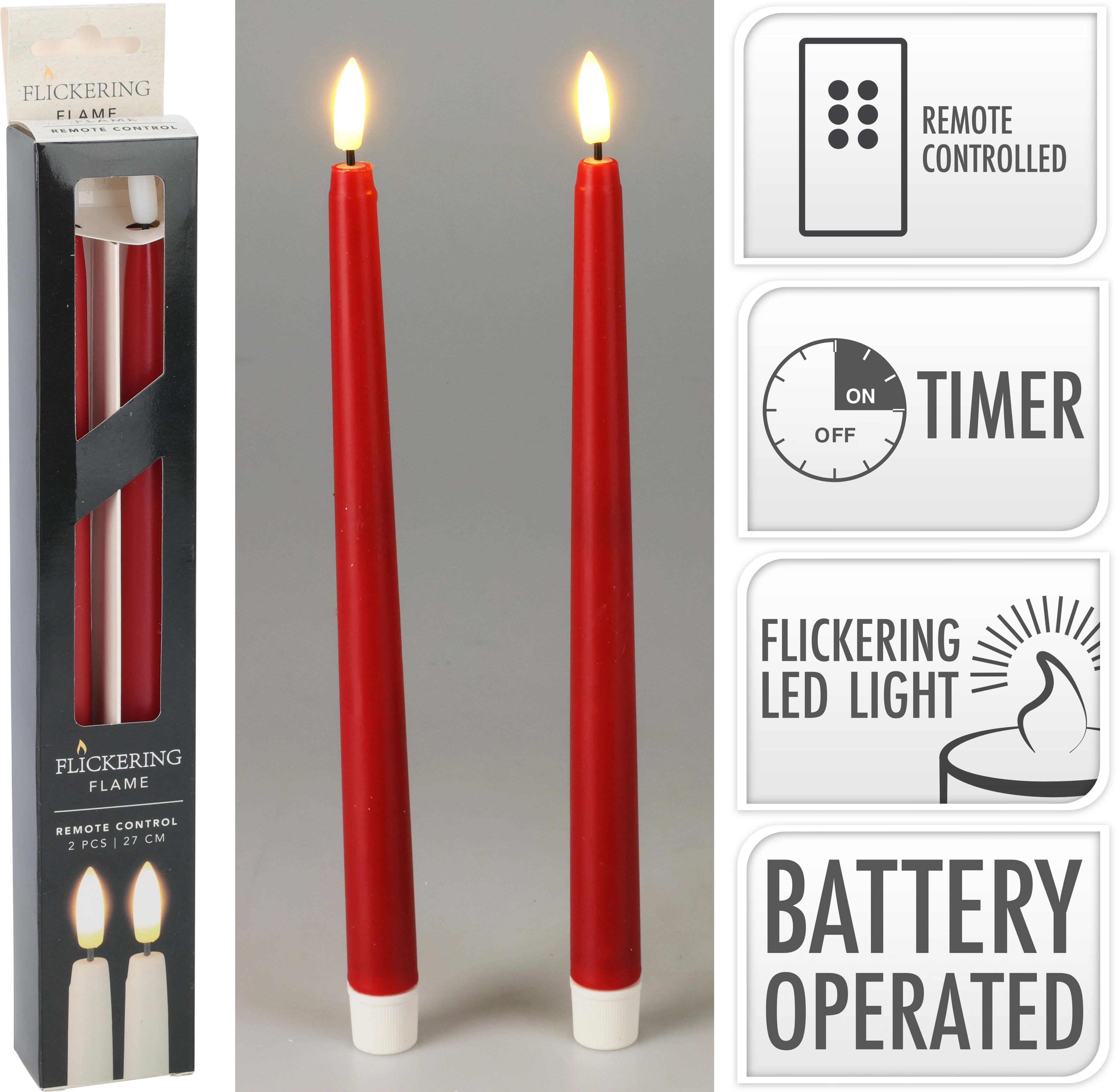 LED kronljus 2-pack 27cm