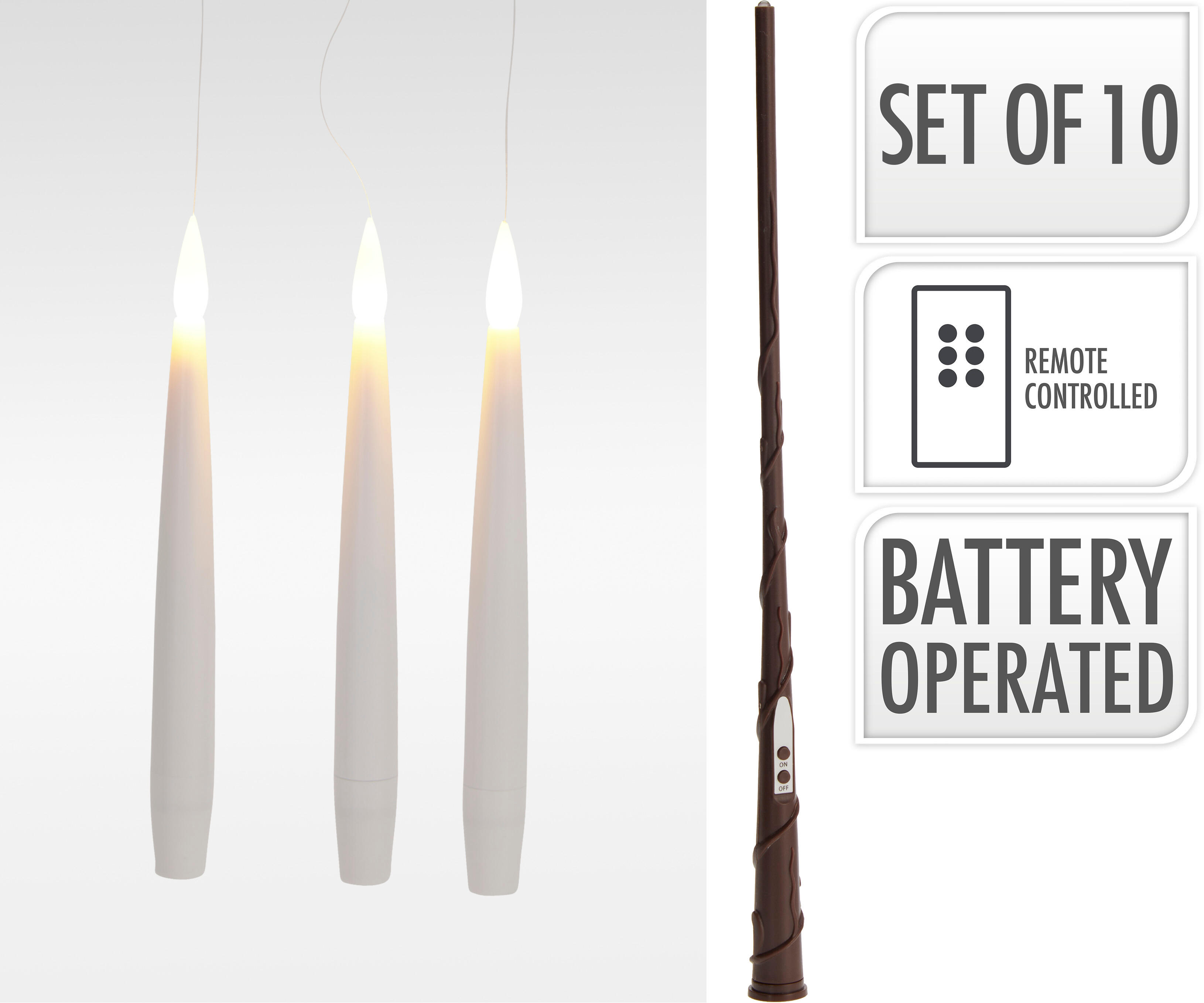Hängande LED-ljus 10-pack fjärrkontroll