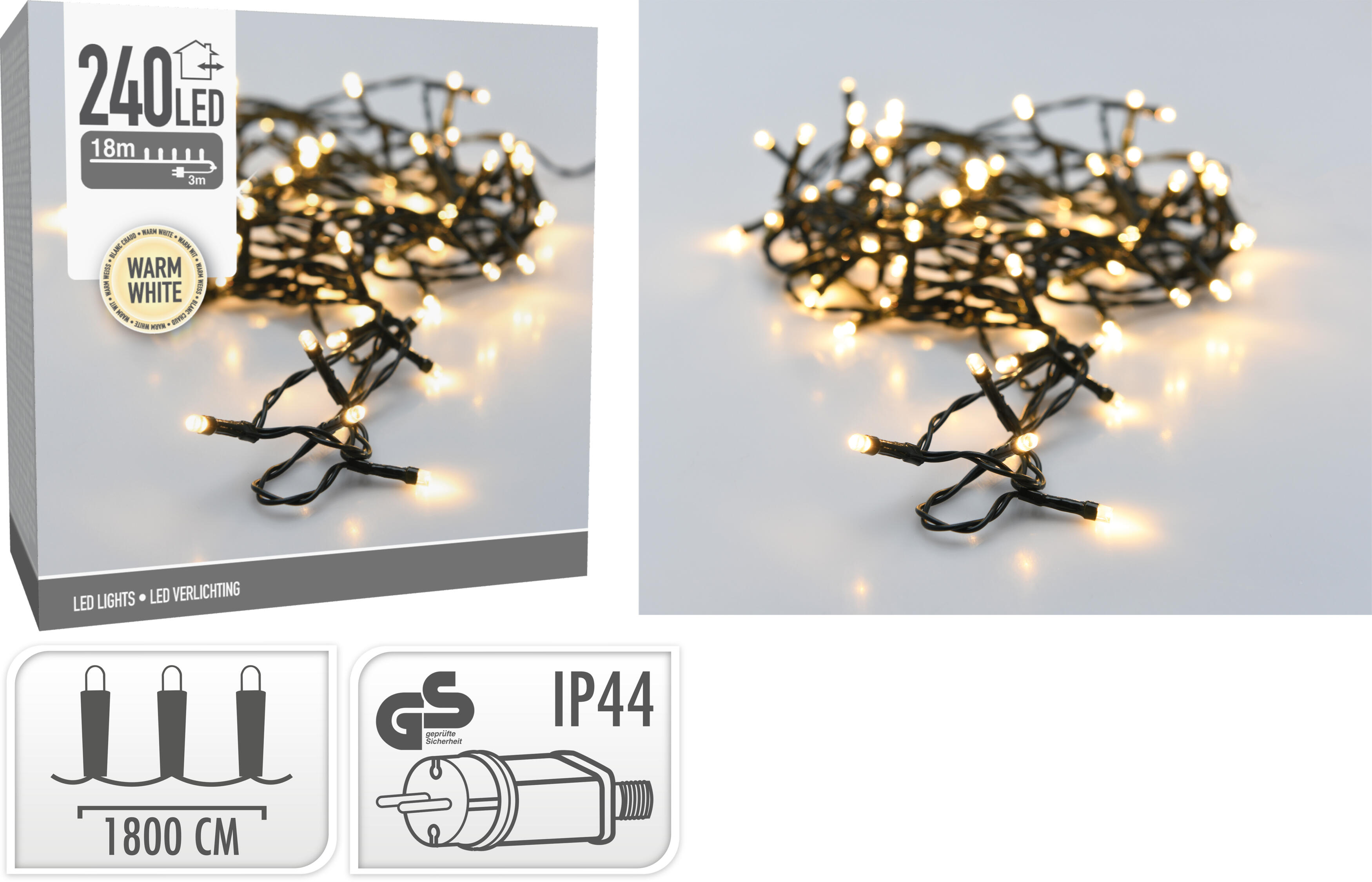 LED LIGHTS 240LED WARM WHITE