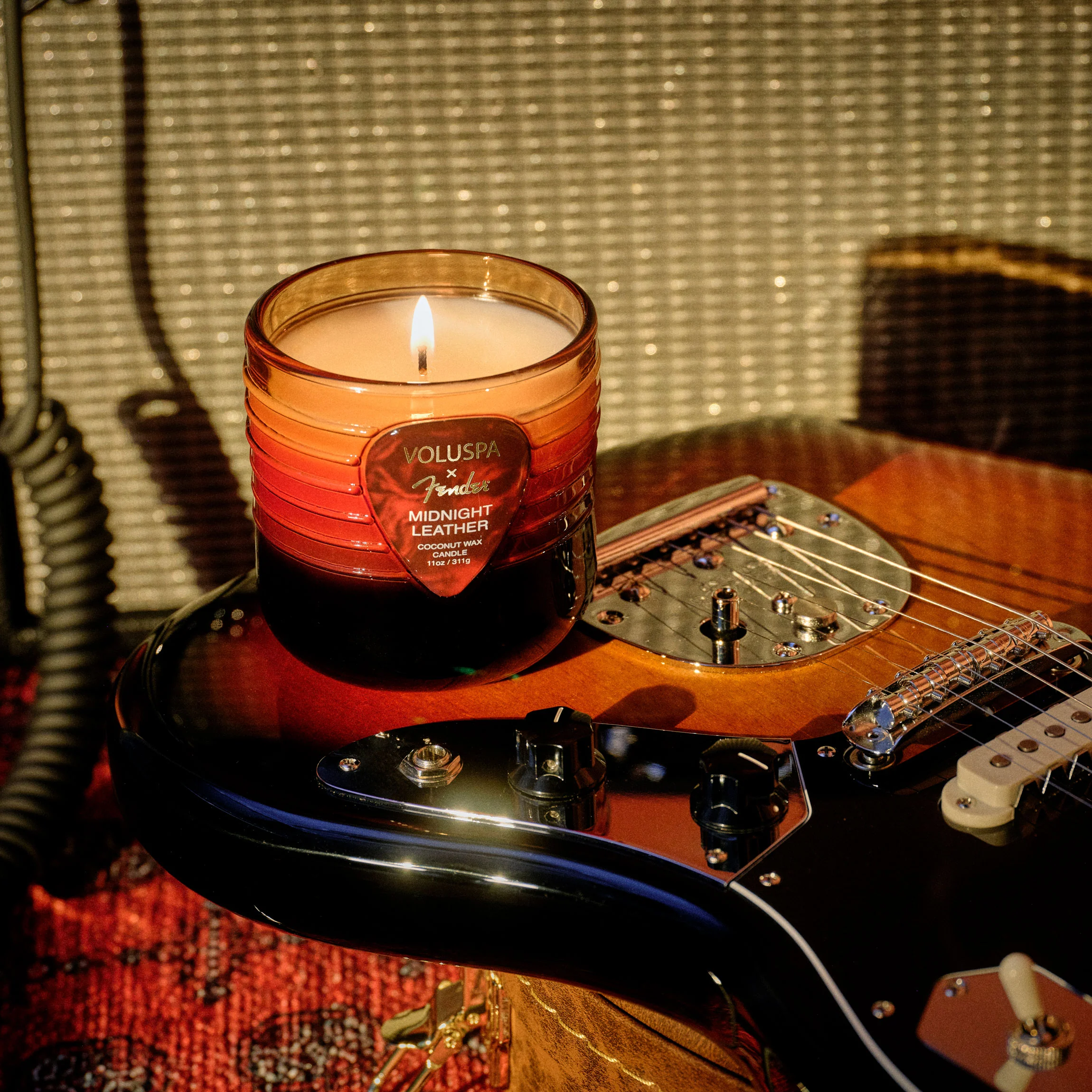 Voluspa Fender Midnight Leather Boxed Candle - 4