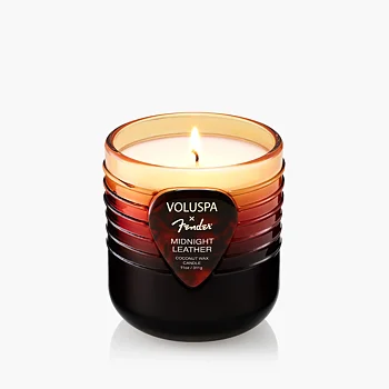 Voluspa Fender Midnight Leather Boxed Candle