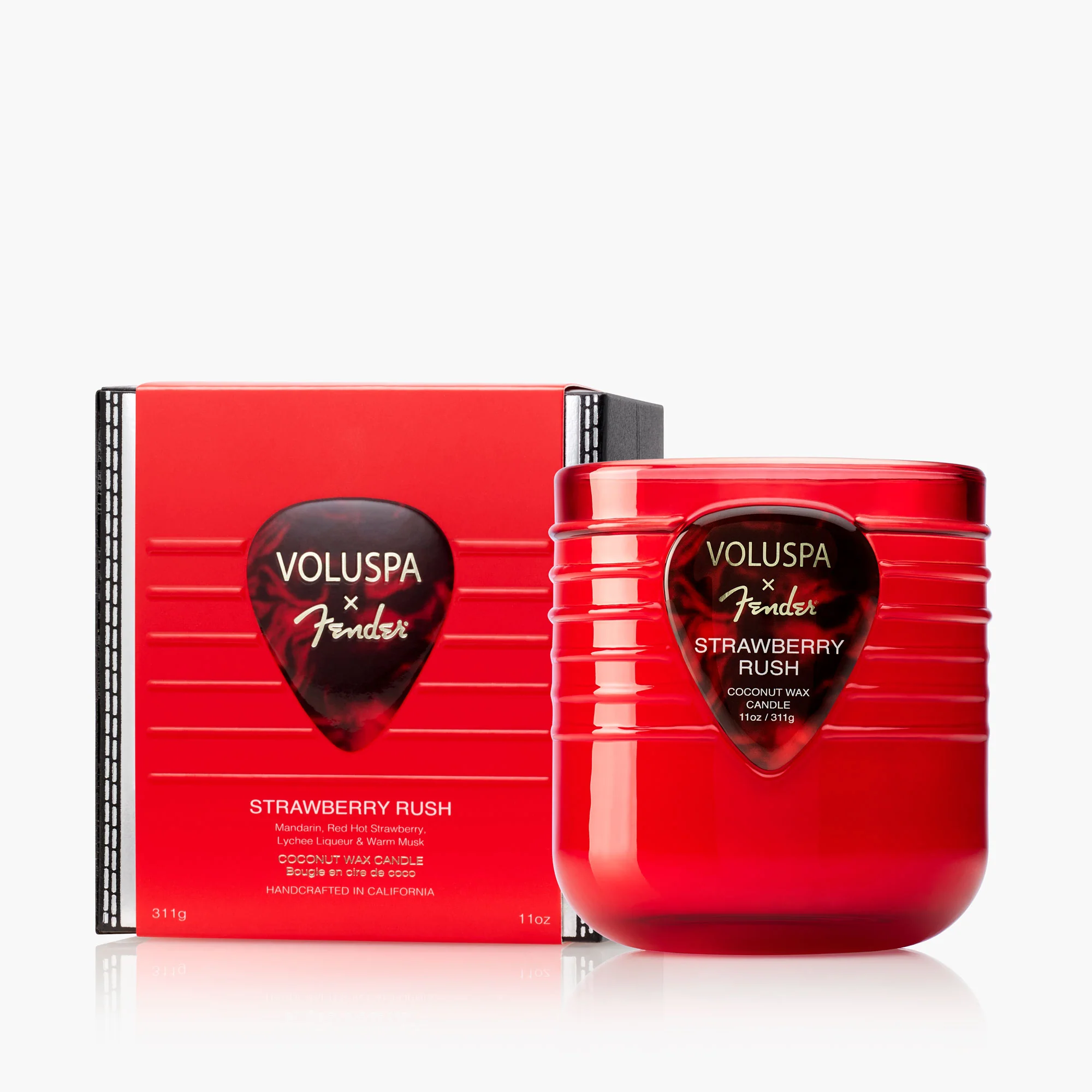 Voluspa Fender Strawberry Rush Boxed Candle - 5