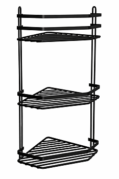 Wire Basket Corner - Triple - Matt Black