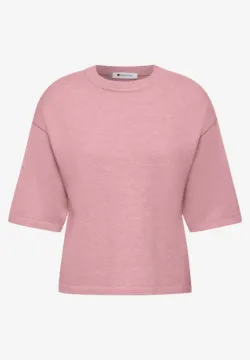 3/4-ärmad tröja med rund halsringning Vintage Rouge