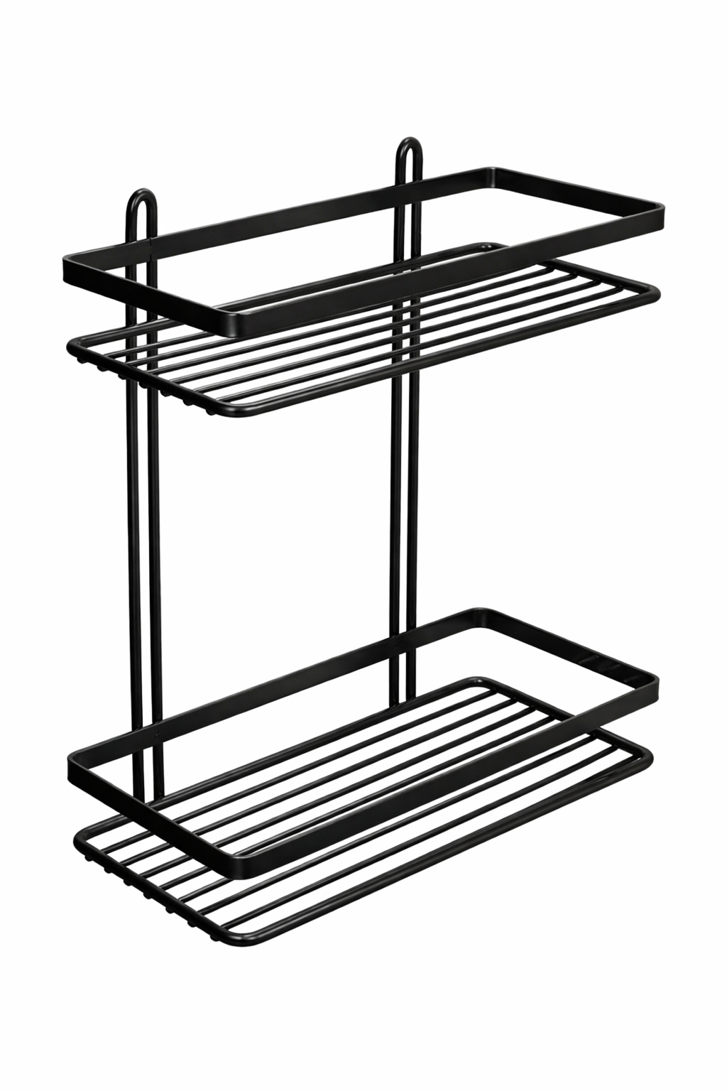 Wire Basket Rectangle - Double - Matt Black