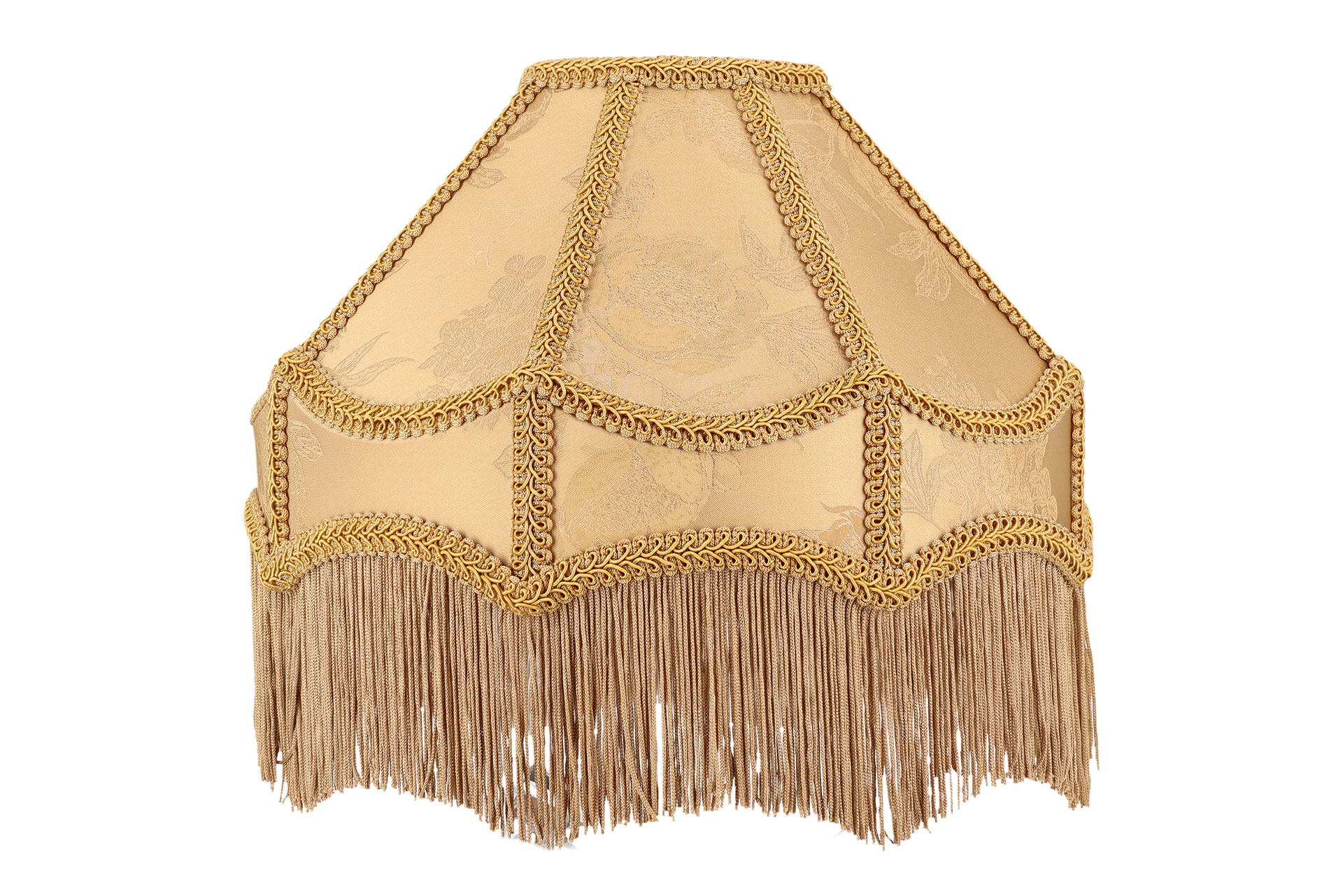 Fringed lampshade – Gold Ø30x18 cm - 4