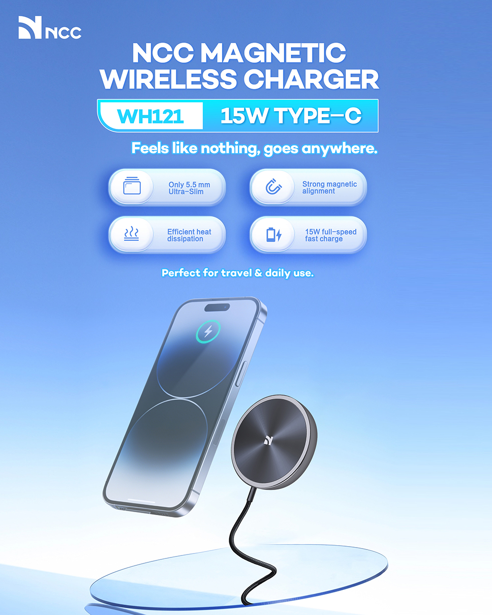 WH121 NCC Magsafe Wireless Charger - 2