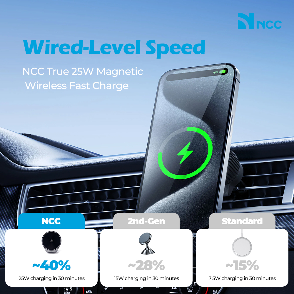 WH112 NCC Magnetic Wireless Car Charger - 7