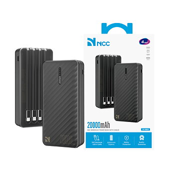 DY-0803 NCC POWER BANK WITH CABLES 20000 MAH