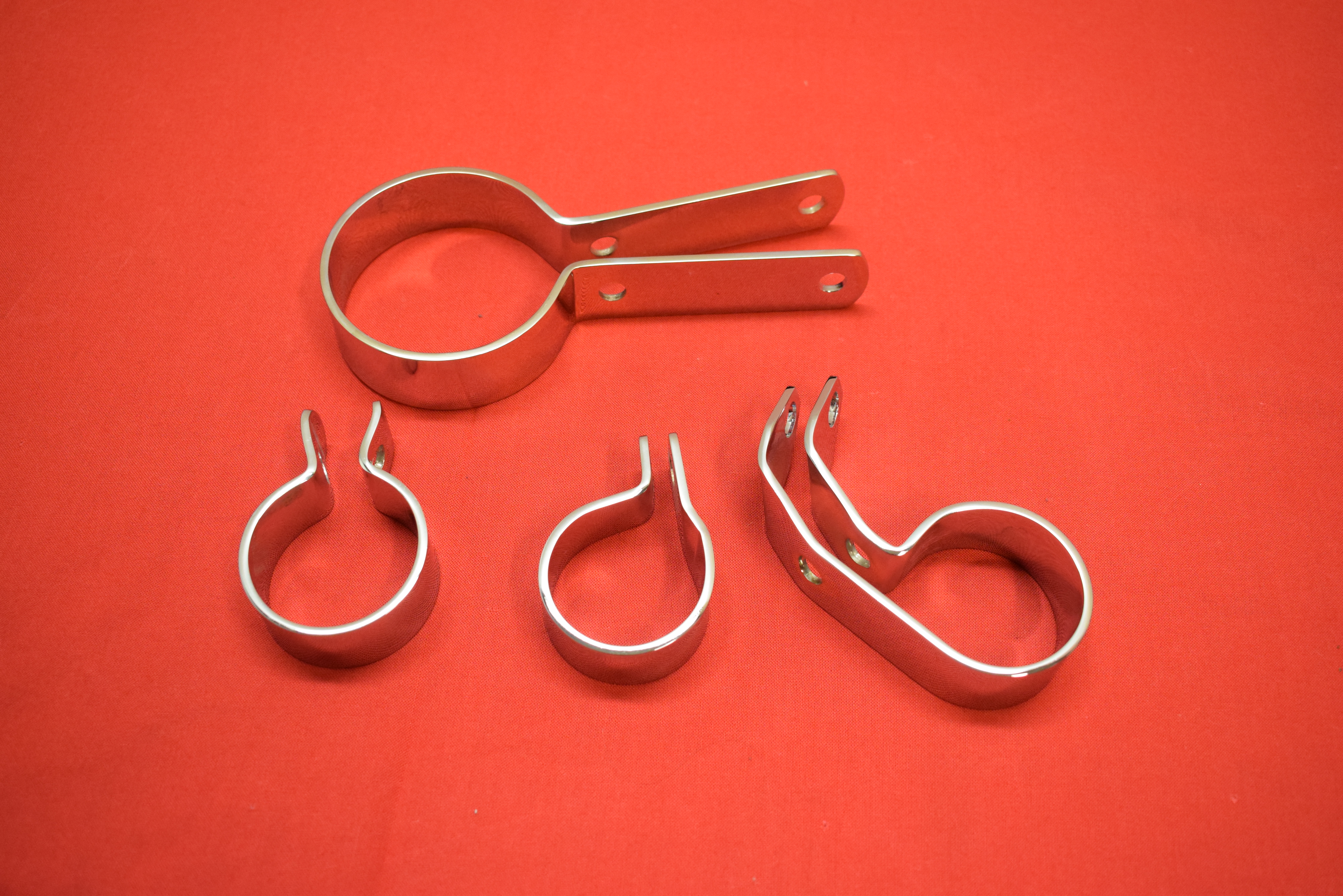 Exhaust Clamp Set HD 45" 1937-52 Chrome