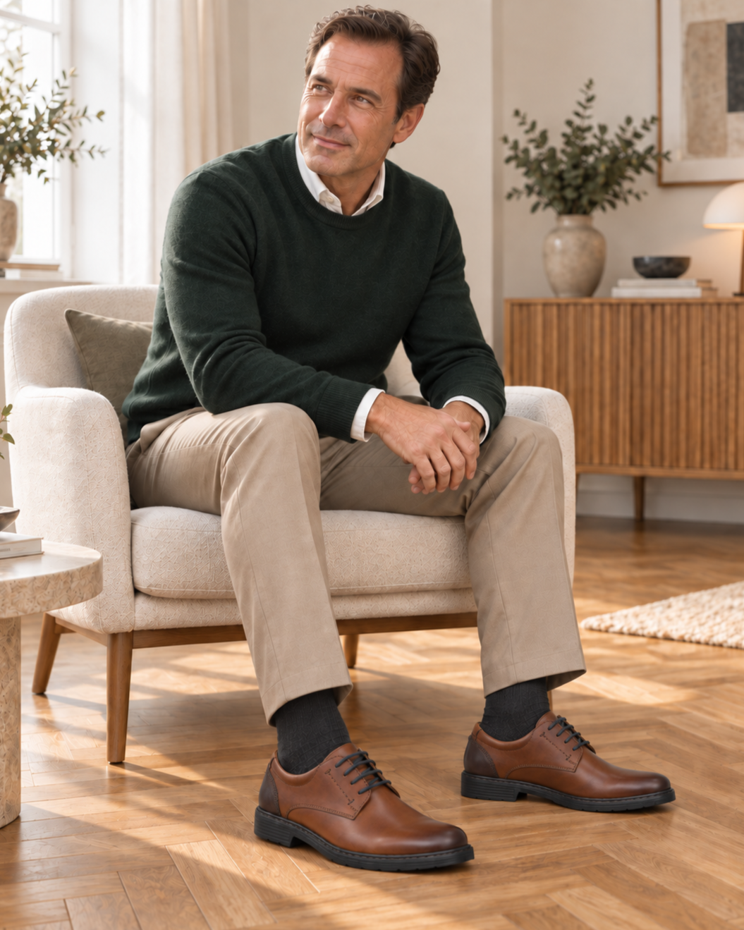 Josef Seibel Alastair – bred herrsko i brunt läder - 5