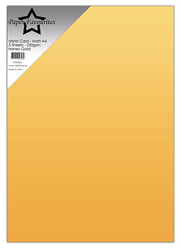 Paper Favourites 5-pack 250 g Mirror Card Mat "Honey Gold"