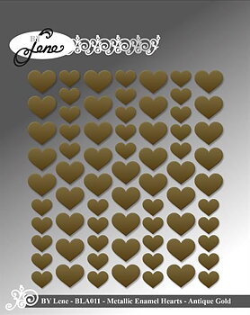 BY Lene Enamel Hearts - Gold