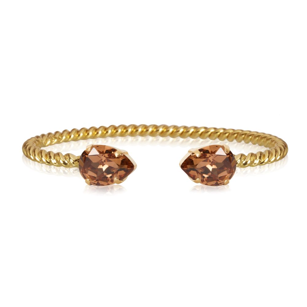 Caroline Svedbom Mini Drop armband guld smoked topaz