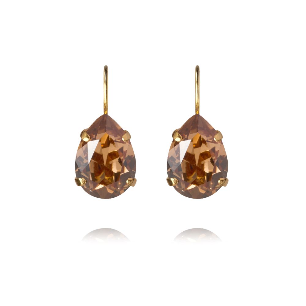 Caroline Svedbom Mini Drop Clasp örhänge guld smoked topaz