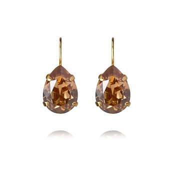 Caroline Svedbom Mini Drop Clasp örhänge guld smoked topaz
