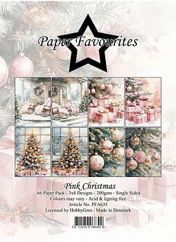 Paper Favourites Pink Christmas A6 Paper Pack 