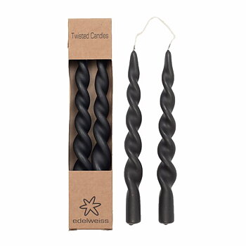 Twisted Candle Mörkgrå