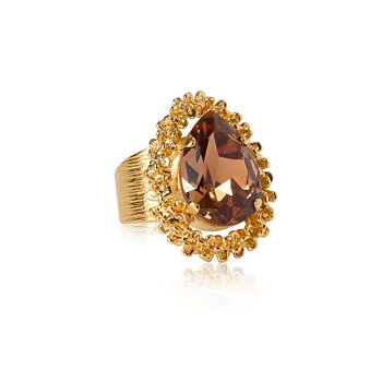 Caroline Svedbom Classic Gemma ring guld Light Smoked Topaz 