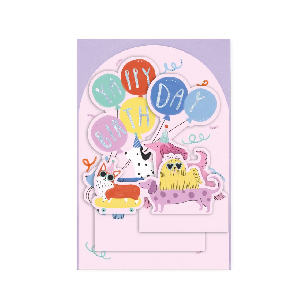 Popup Greeting card, Dog Happy Birthday (BGPU0039) - 3