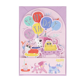 Popup Greeting card, Dog Happy Birthday (BGPU0039)