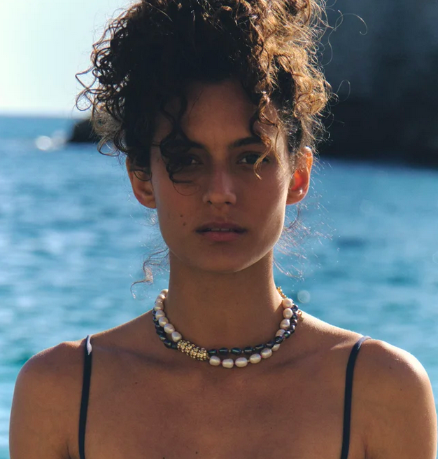 Madame Halsband 2 color pearls