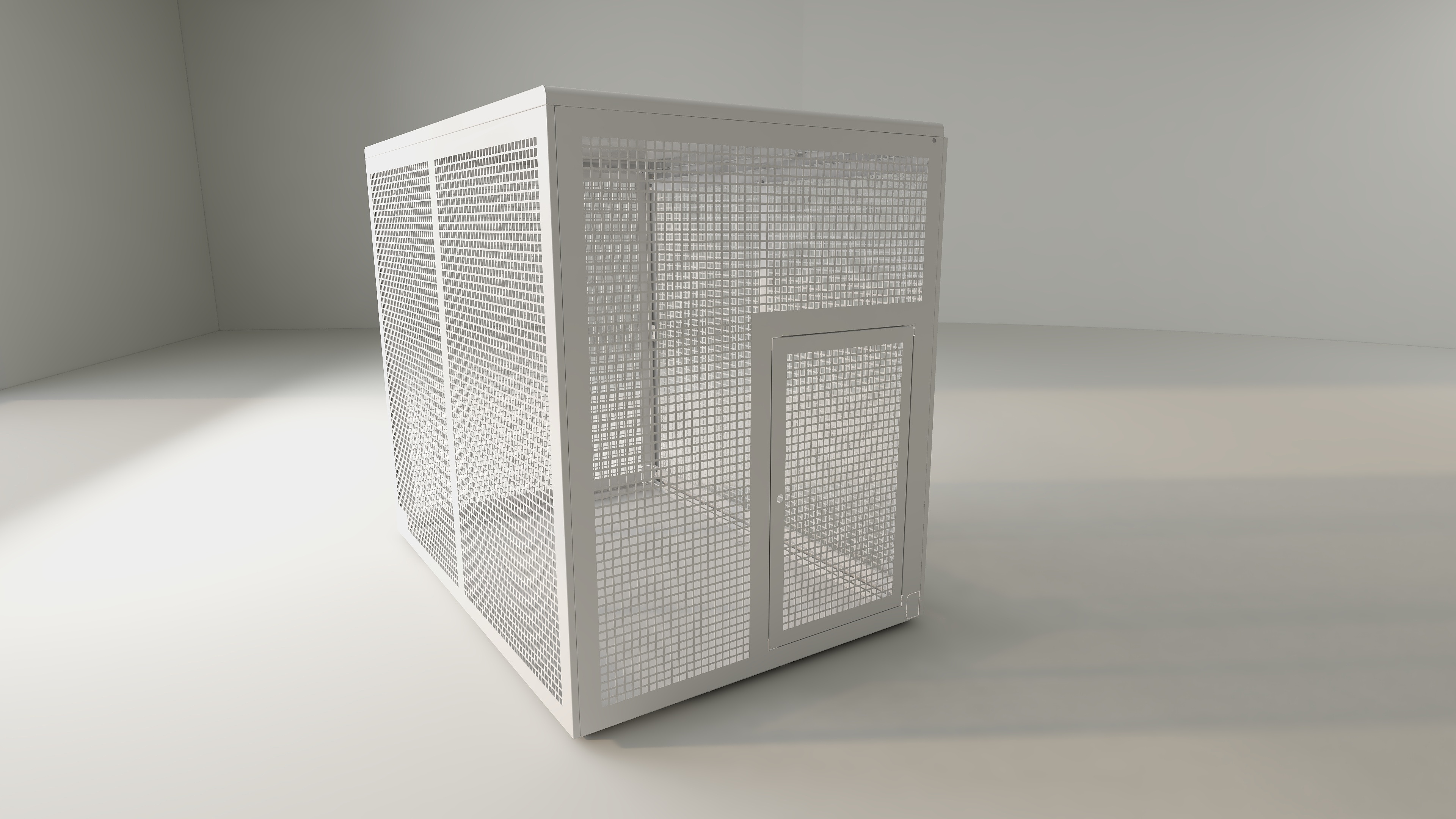 Beskyttelsesbur for utendørs bruk – pulverlakkert stål (1150 × 1200 × 650 mm) - 3