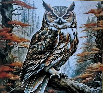 Höstuggla, Noessa, Diamond Painting