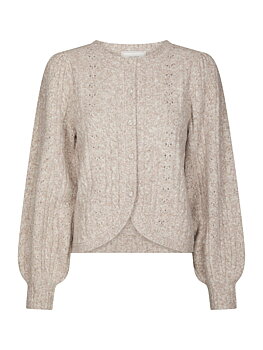 Koteas Cable Knit Cardigan Beige Melange